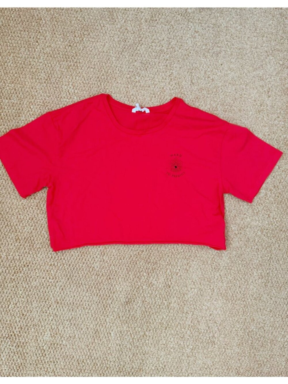 Defrost Red Graphic Cropped T-Shirt Size Large